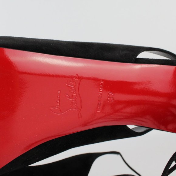 NEW Christian Louboutin Suede Peep-Toe Pumps - Picture 15 of 16